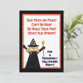 Invitation de la partie de bloc d'Halloween (Debout devant)