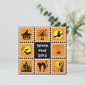 Invitation de la partie de bloc d'Halloween (Debout devant)