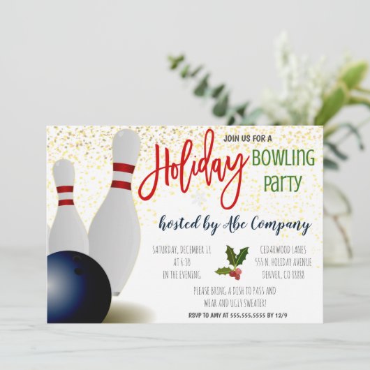 Invitation de la partie de bowling (Debout devant)