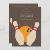 Invitation de la partie de bowling (Devant / Derrière)