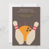 Invitation de la partie de bowling (Dos)