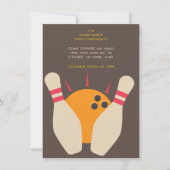 Invitation de la partie de bowling (Devant)