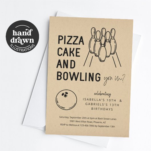 Invitation de la partie de bowling