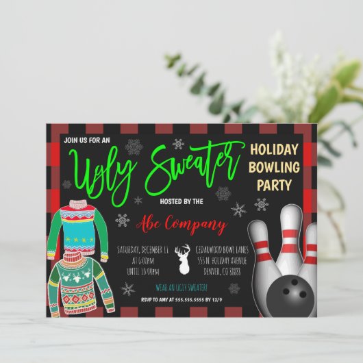 Invitation de la partie de bowling (Debout devant)