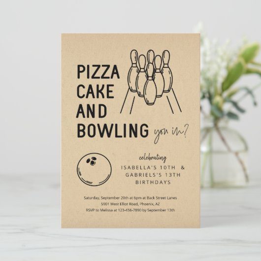 Invitation de la partie de bowling (Debout devant)