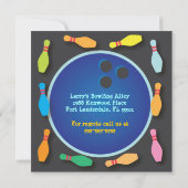 Invitation de la partie de bowling cosmique (Dos)