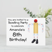 Invitation de la partie de bowling d'anniversaire (Debout devant)