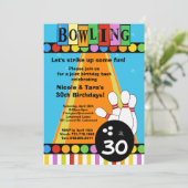 Invitation de la partie de bowling d'anniversaire  (Debout devant)