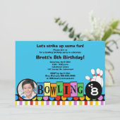 Invitation de la partie de bowling d'anniversaire  (Debout devant)
