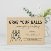 Invitation de la partie de Bowling pour adultes (Debout devant)