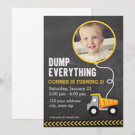 Invitation de la partie de construction du tableau (Devant / Derrière)