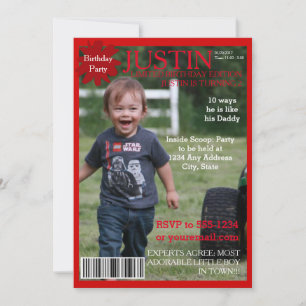 Invitation de la partie de couverture de magazine 