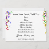 Invitation de la partie de cuisine de chien chaud (Dos)