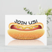 Invitation de la partie de cuisine de chien chaud (Debout devant)