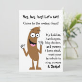 Invitation de la partie de cuisine de hot Dog (Debout devant)