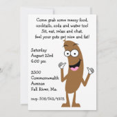 Invitation de la partie de cuisine de hot Dog (Dos)