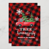 Invitation de la partie de découpage de l'arbre de (Devant / Derrière)