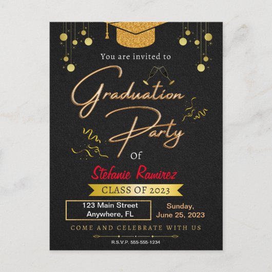 INVITATION DE LA PARTIE DE DIPLÔME (Devant)