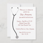 Invitation de la partie de diplôme Médicale (Dos)