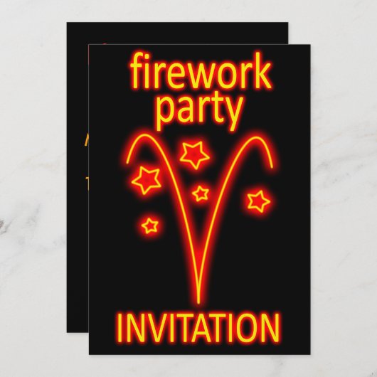 invitation de la partie de feu (Devant / Derrière)