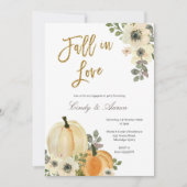 Invitation de la partie de fiançailles citrouilles (Devant)