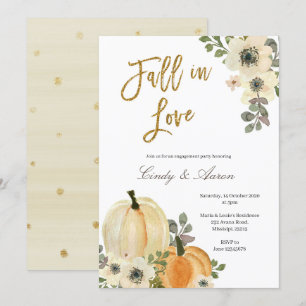 Invitation de la partie de fiançailles citrouilles