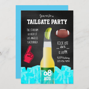 Invitation de la partie de football de Chalkboard