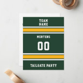 Invitation de la partie de football Green & Gold (Devant/Arrière en situation)