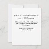 Invitation de la partie de football Green & Gold (Dos)