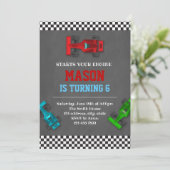 Invitation de la partie de formule de course (Debout devant)