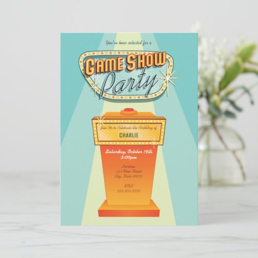 Invitation de la partie de game Show (Debout devant)