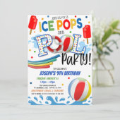 Invitation de la partie de glace et de la partie d (Debout devant)