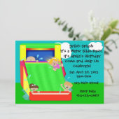 Invitation de la partie de glissement d'eau (Debout devant)