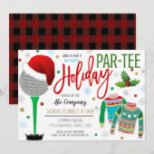 Invitation de la partie de golf de Noël (Devant / Derrière)