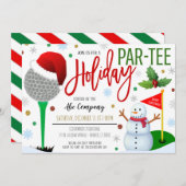 Invitation de la partie de golf de vacances (Devant / Derrière)