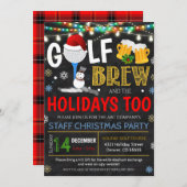 Invitation de la partie de golf de vacances (Devant / Derrière)