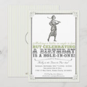 Invitation de la partie de golf Vintage - Femme (Devant / Derrière)