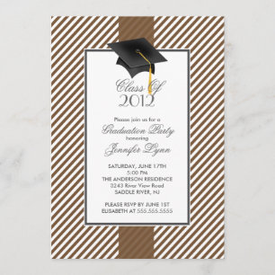Invitation de la partie de graduation Brown de la