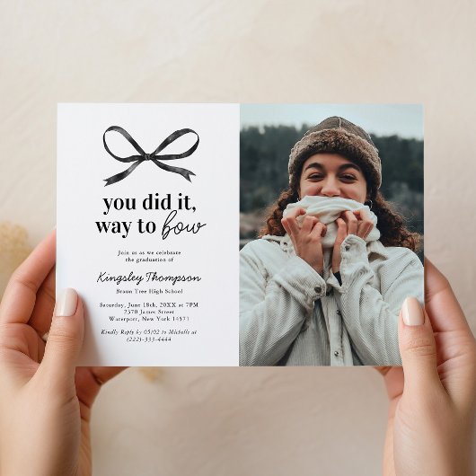 Invitation de la partie de graduation de Black Bow