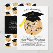 Invitation de la partie de graduation de cookies i (Devant / Derrière)