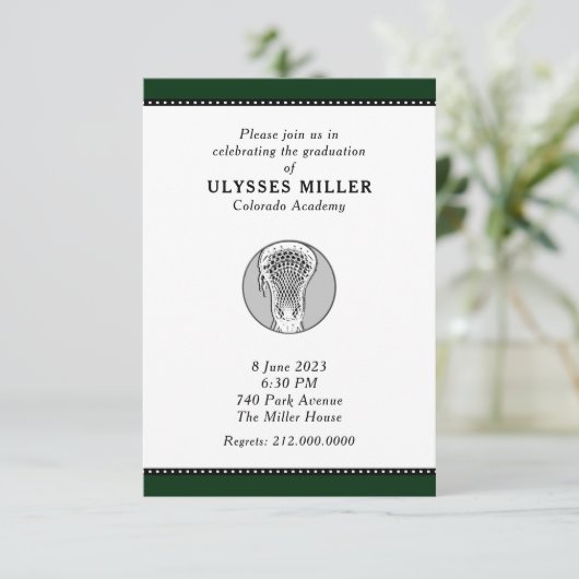 Invitation de la partie de graduation de crosse (Debout devant)