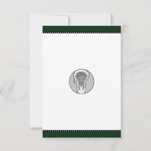 Invitation de la partie de graduation de crosse (Dos)