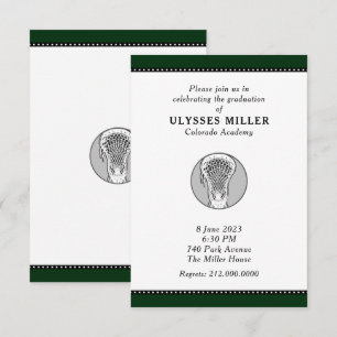 Invitation de la partie de graduation de crosse