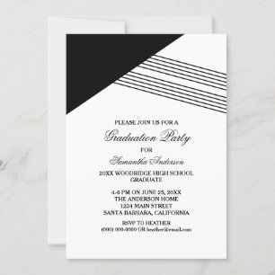Invitation de la partie de graduation de la bande