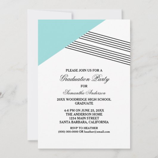 Invitation de la partie de graduation de la bande (Devant)