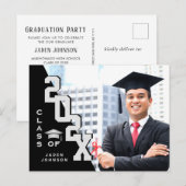 Invitation de la partie de graduation de la photo  (Devant / Derrière)