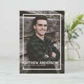 Invitation de la partie de graduation de la photo  (Debout devant)