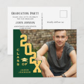 Invitation de la partie de graduation de la photo  (Devant / Derrière)
