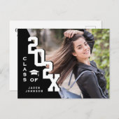 Invitation de la partie de graduation de la photo  (Devant / Derrière)