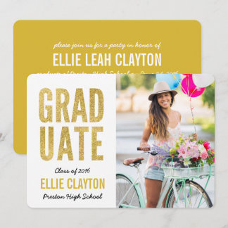 Invitation de la partie de graduation de la photo